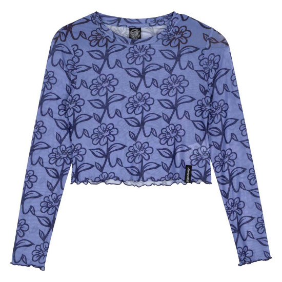 Santa Cruz Γυναικεία μακρυμάνικη μπλούζα Delfino Flower Mesh Crop LS Top